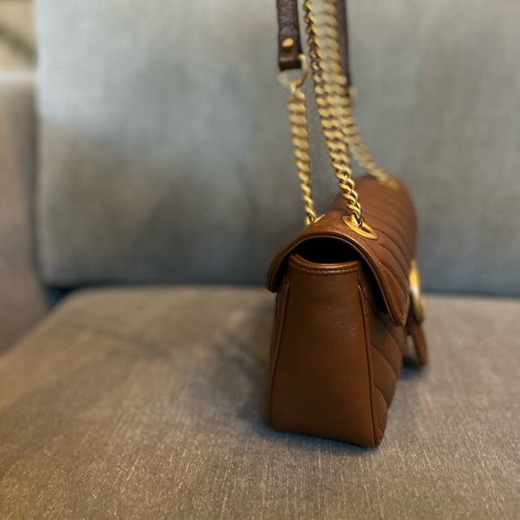 Sold! BRAND NEW Gucci Marmont shoulder bag, dark brown leather - Picture 8 of 9